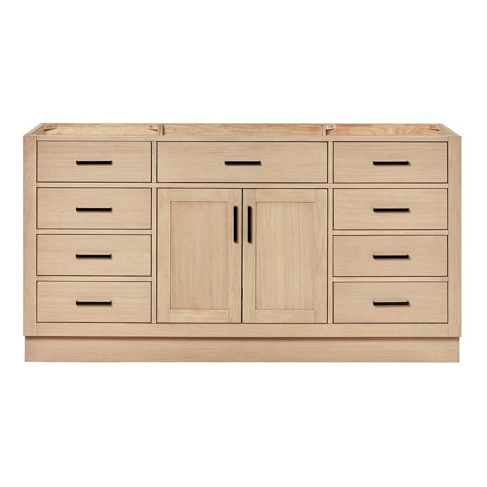 Hepburn 66 in. W x 21.5 in. D x 34.5 in. H Bath Vanity Cabinet without Top in Oak