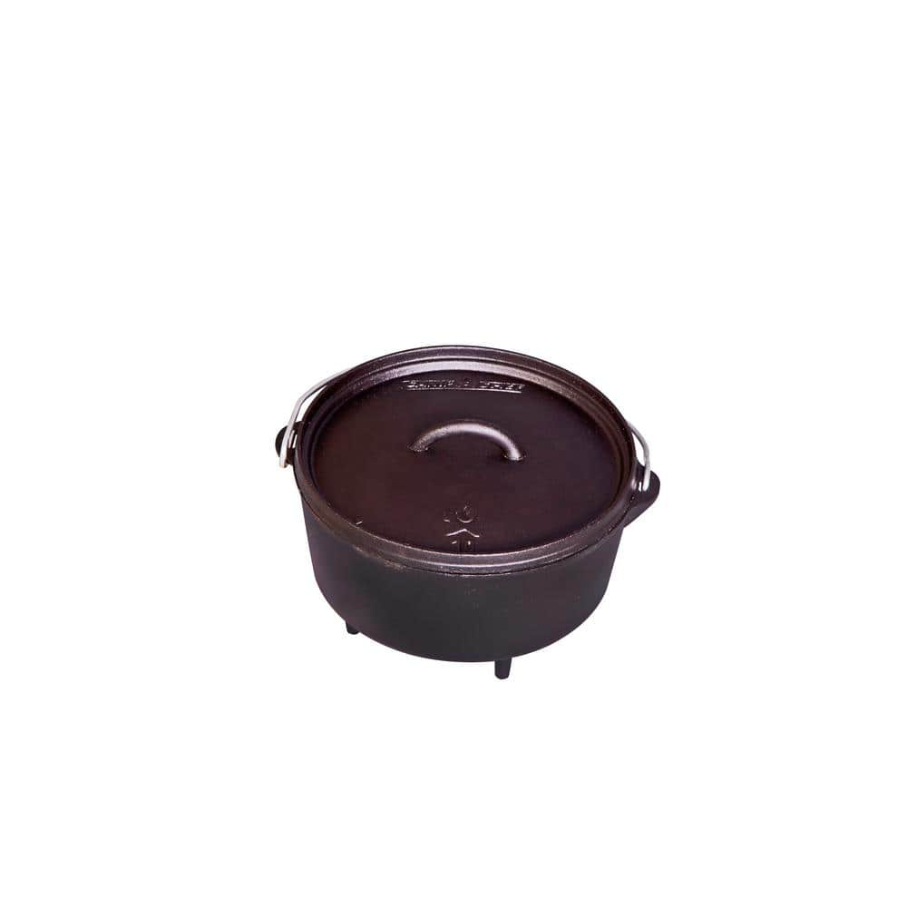 Camp Chef 5 Quart 10" Classic Deep Dutch Oven, Pre Seasoned Cast Iron, SDO10D
