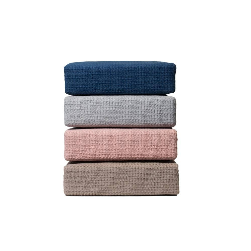 Marquis Soft Ivory Waffle Weave Twin Cotton Blanket