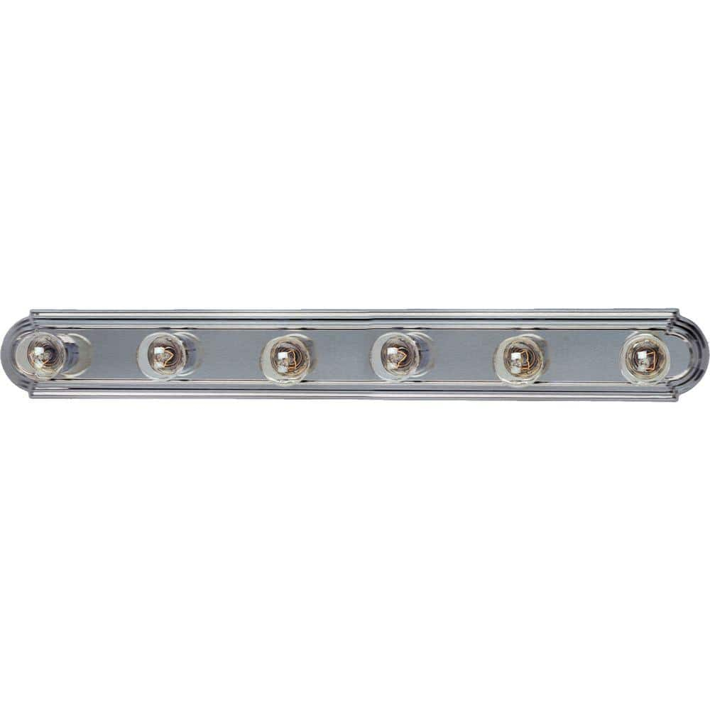 Essentials 36-Inch Satin Nickel 6-Light Bath Vanity Fixture