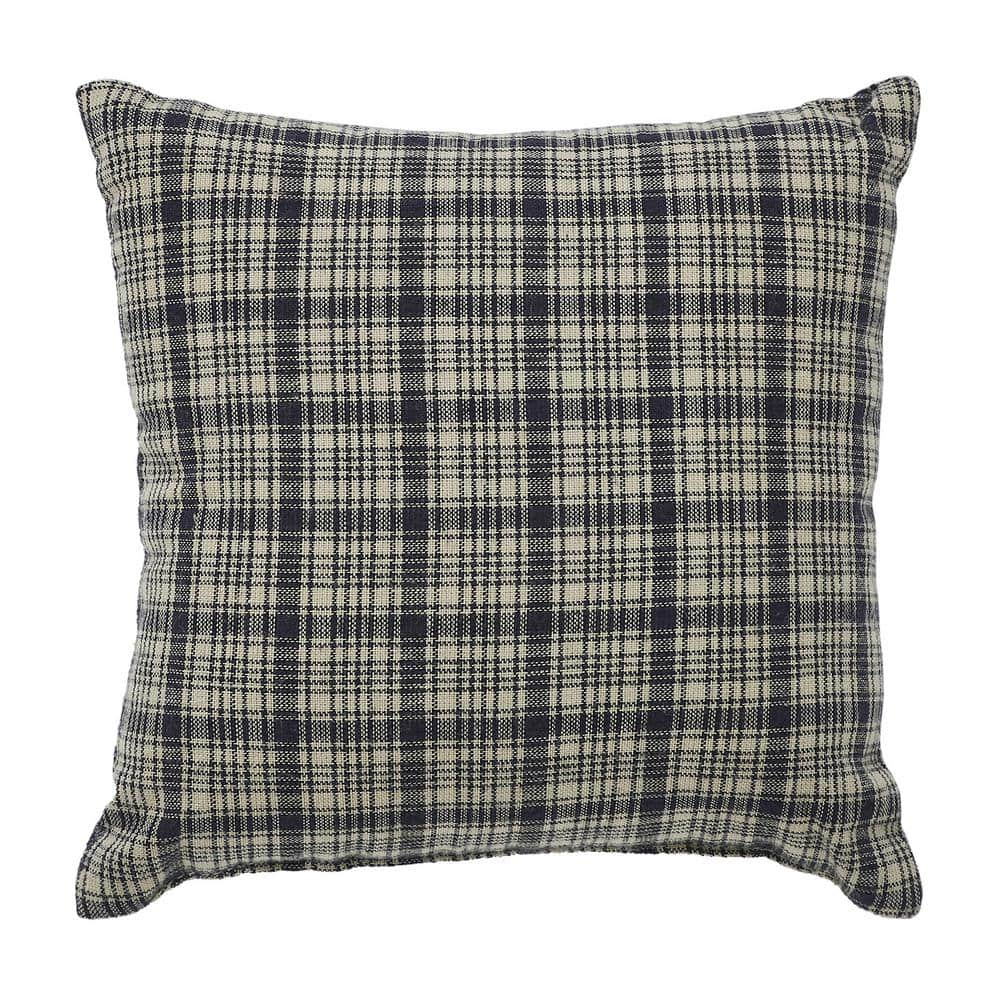 VHC Brands My Country Applique Star Pillow 6x6, Cotton Pillow With Polyester Pillow Fill, Decorative Throw Pillow, My Country Collection, Square 6x6, Navy