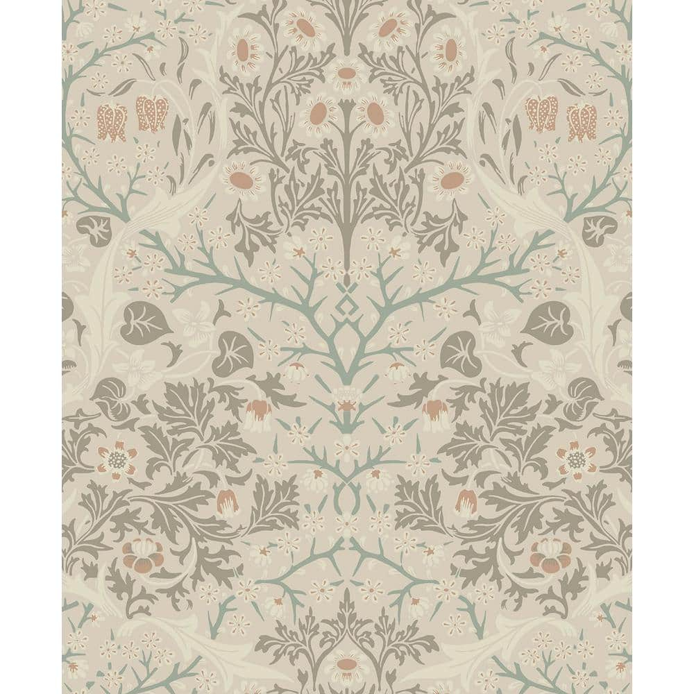 NextWall Lunar Rock & Clay Victorian Garden Peel and Stick Wallpaper