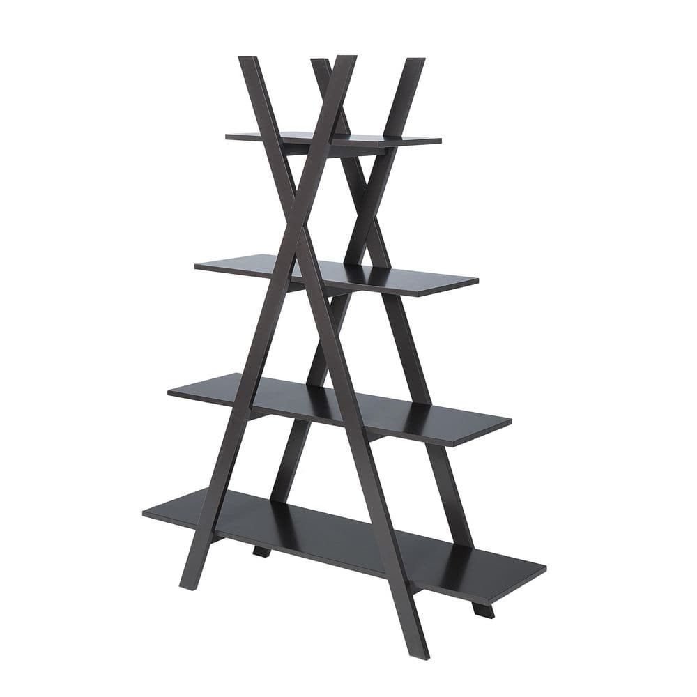 Convenience Concepts Oxford "A" Frame Bookshelf, Espresso