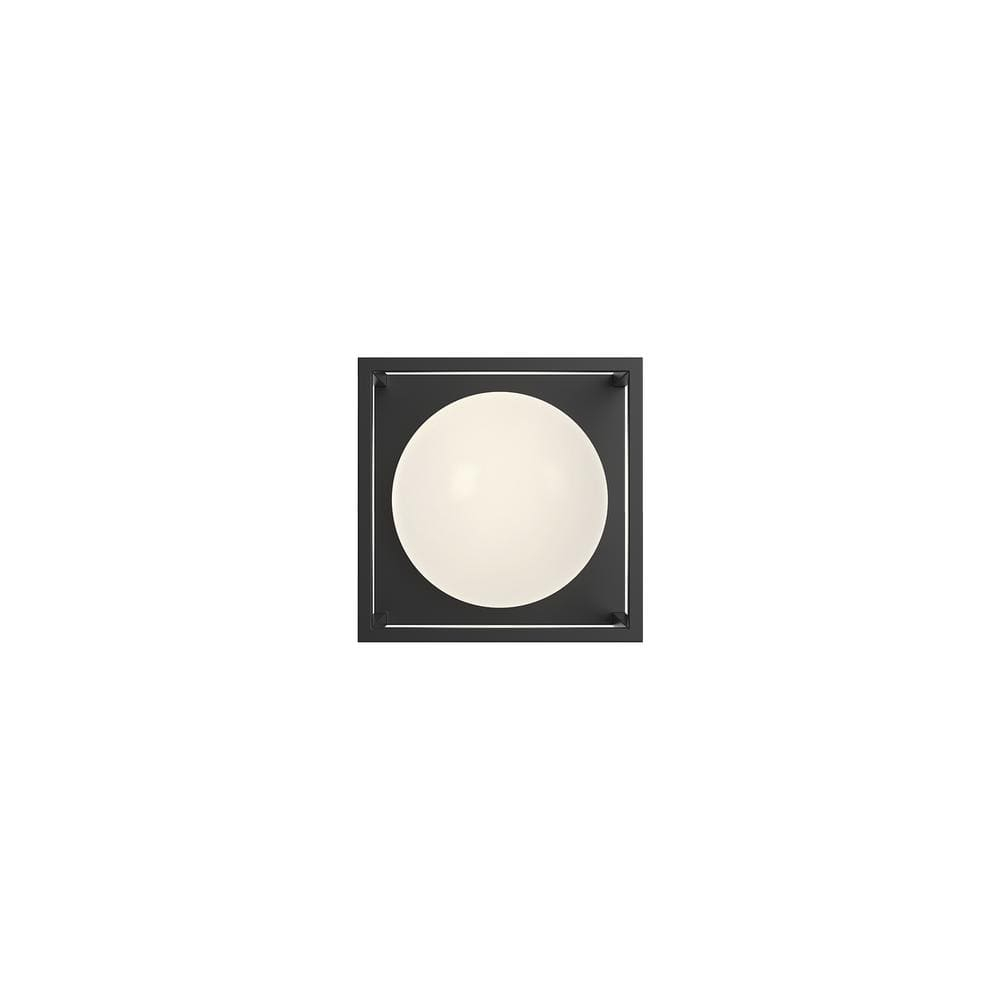 Amelia Matte Black Opal Glass Bathroom Light Fixture