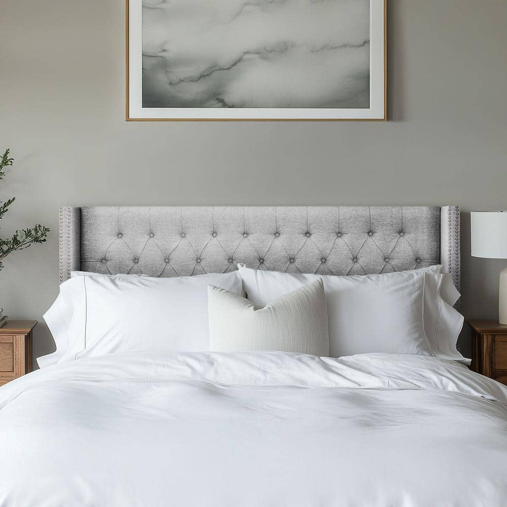 Amelia Upholstery Headboard Grey Queen