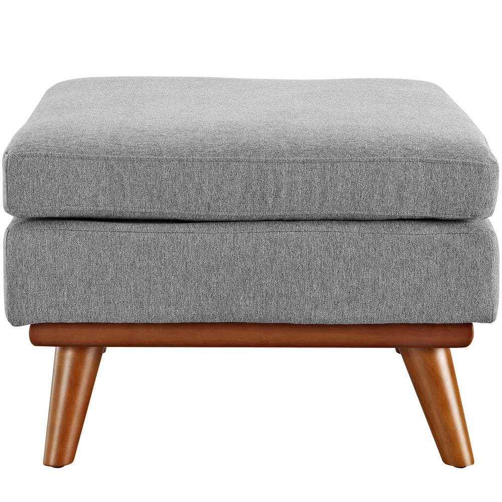 Modway Engage Upholstered Fabric Ottoman in Expectation Gray