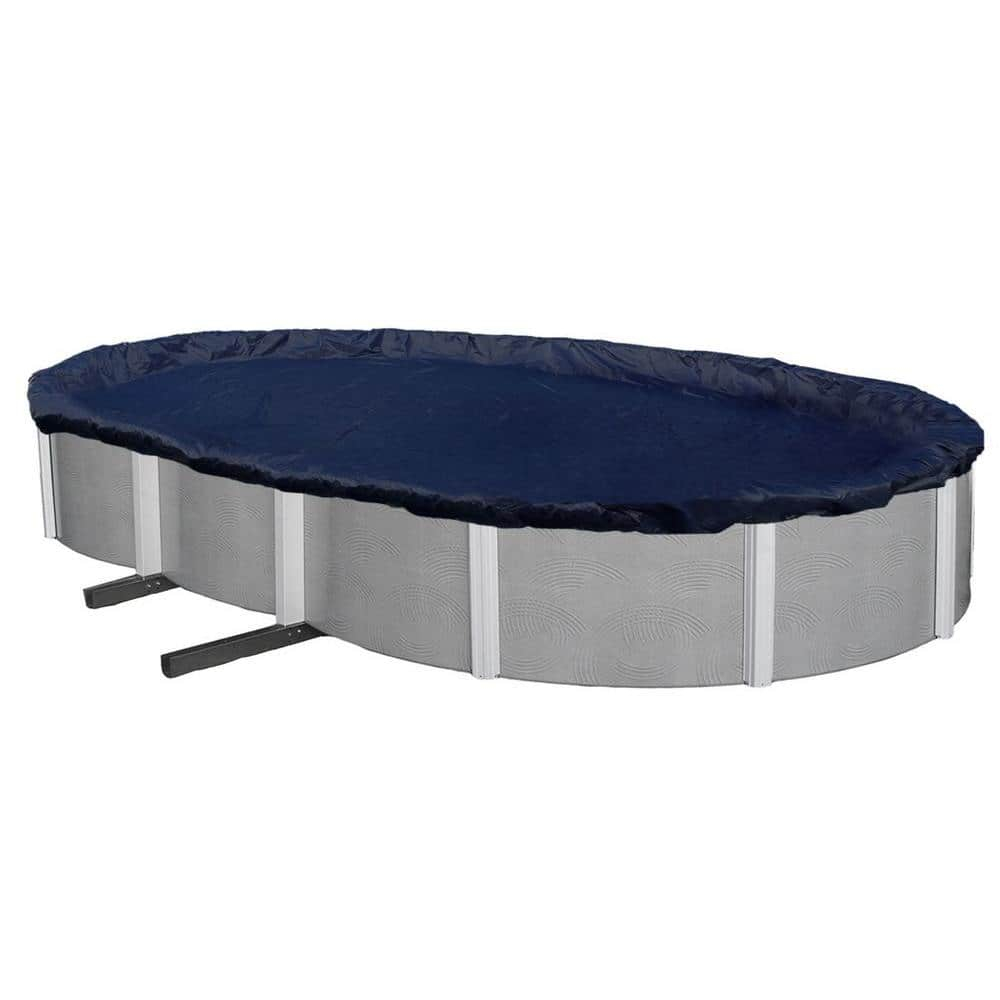 Winter Block Oval Winter Laminated Polyethylene Pool Cover, 12 x 18 ft. Aboveground Pool