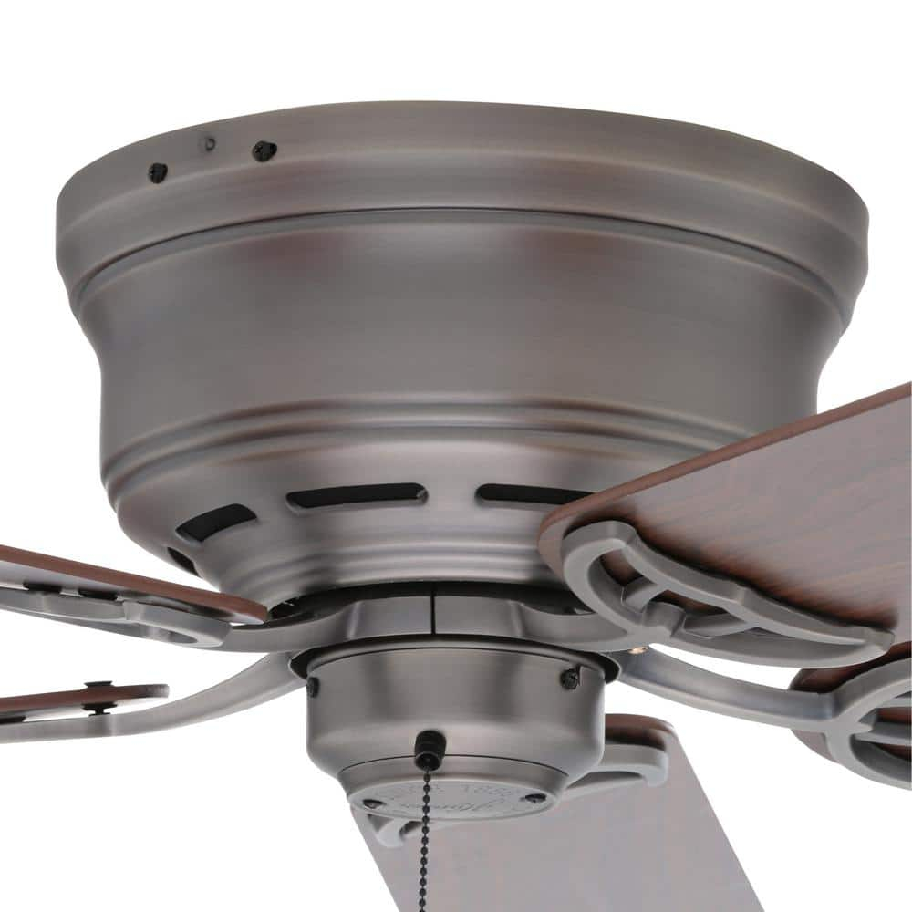 Low Profile III 52 in. Indoor Antique Pewter Ceiling Fan For Bedrooms