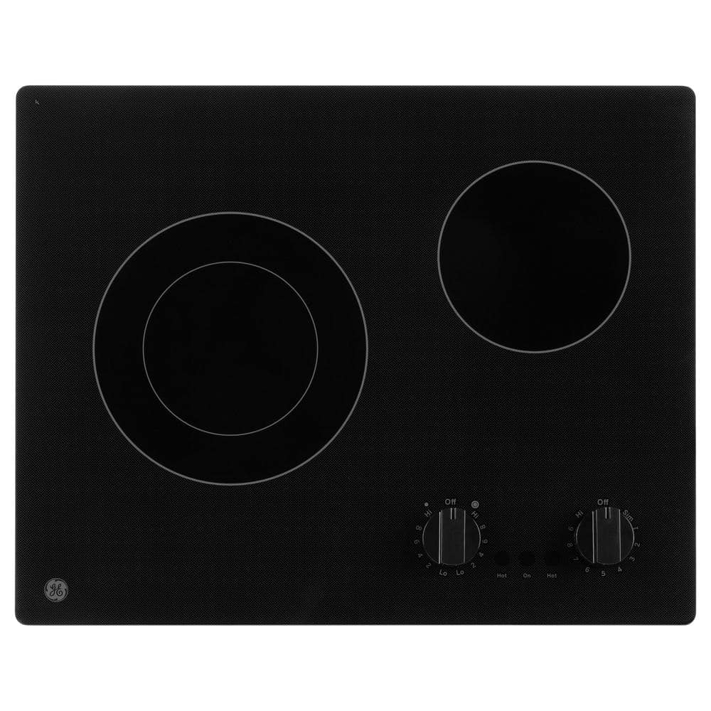 Ge Jp3021 22" Wide 2 Burner Electric Cooktop - Black