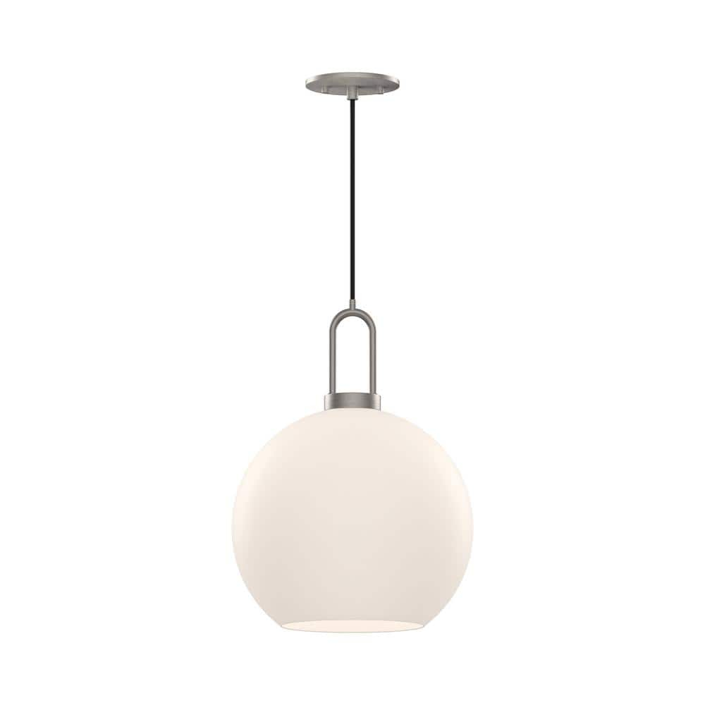 Soji Mini Globe Pendant Light in Brushed Nickel with Glass Detail