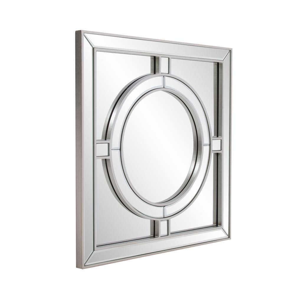Tyler Dillon Square Wall Mirror with Round Central Design - 20" x 20"