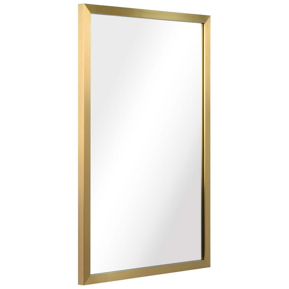 Empire Art Direct PSM-60106-2030 Contempo Brushed Stainless Steel Gold rectangular Wall Mirror