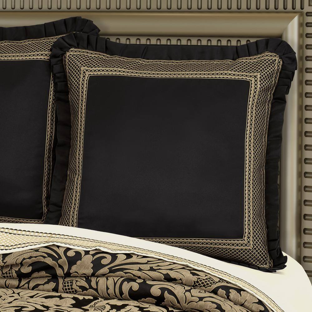 Five Queens Court Branson Black & Euro Sham