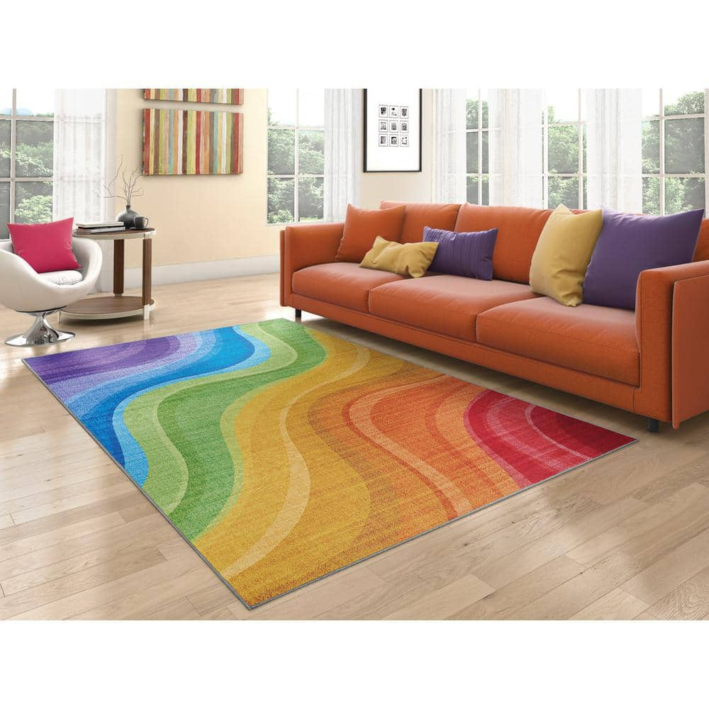 Couristan Rainbow Candiland Multicolor Area Rug