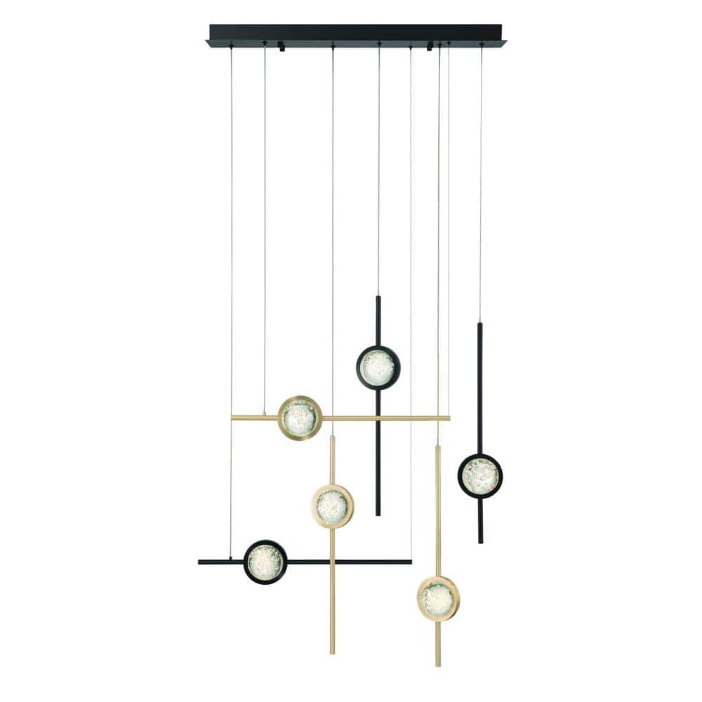 Eurofase Lighting Barletta 6 - Light Chandelier in  Gold/Black