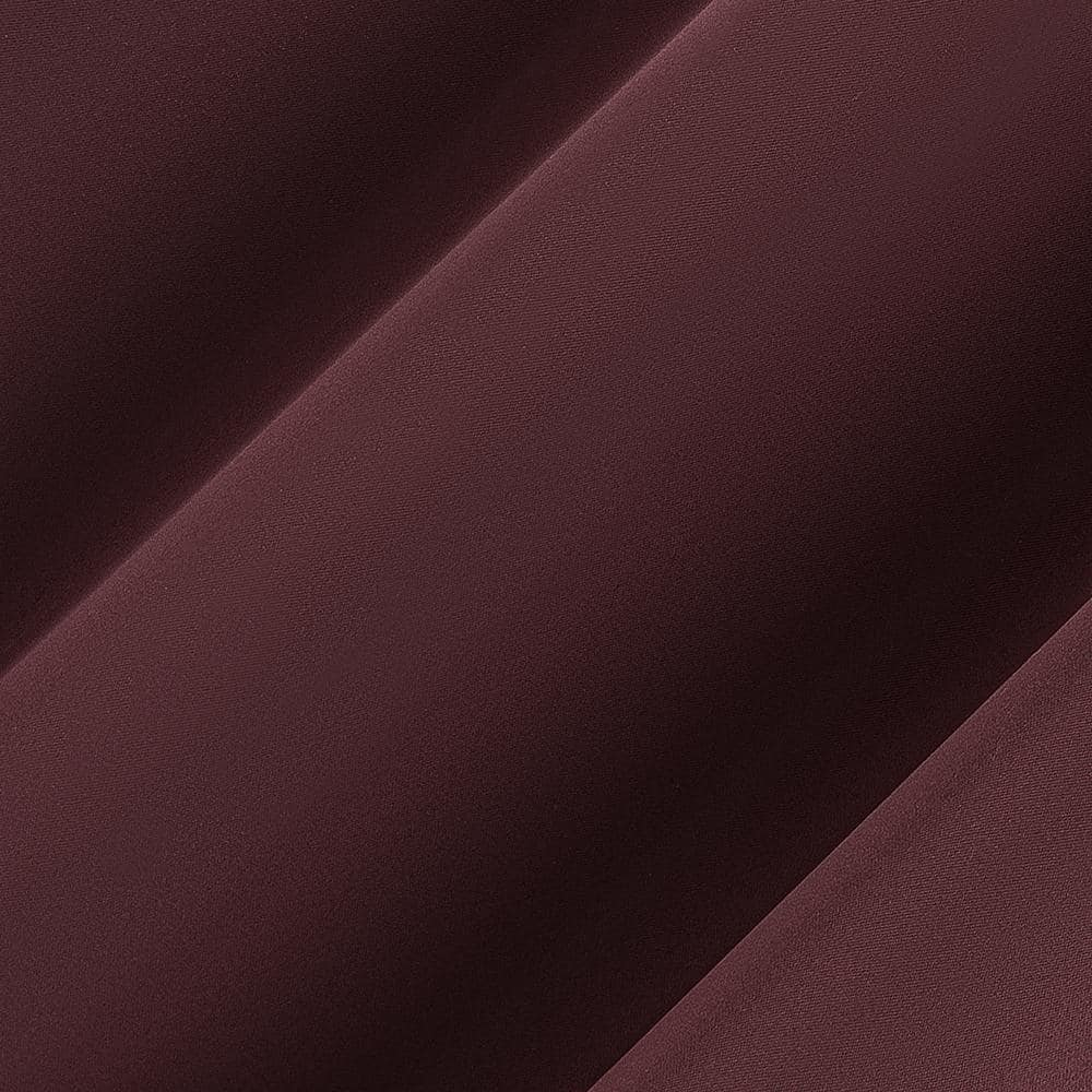 Sun Zero Nolan Energy Saving Blackout Grommet Curtain Panel, 40"x95", Merlot Red