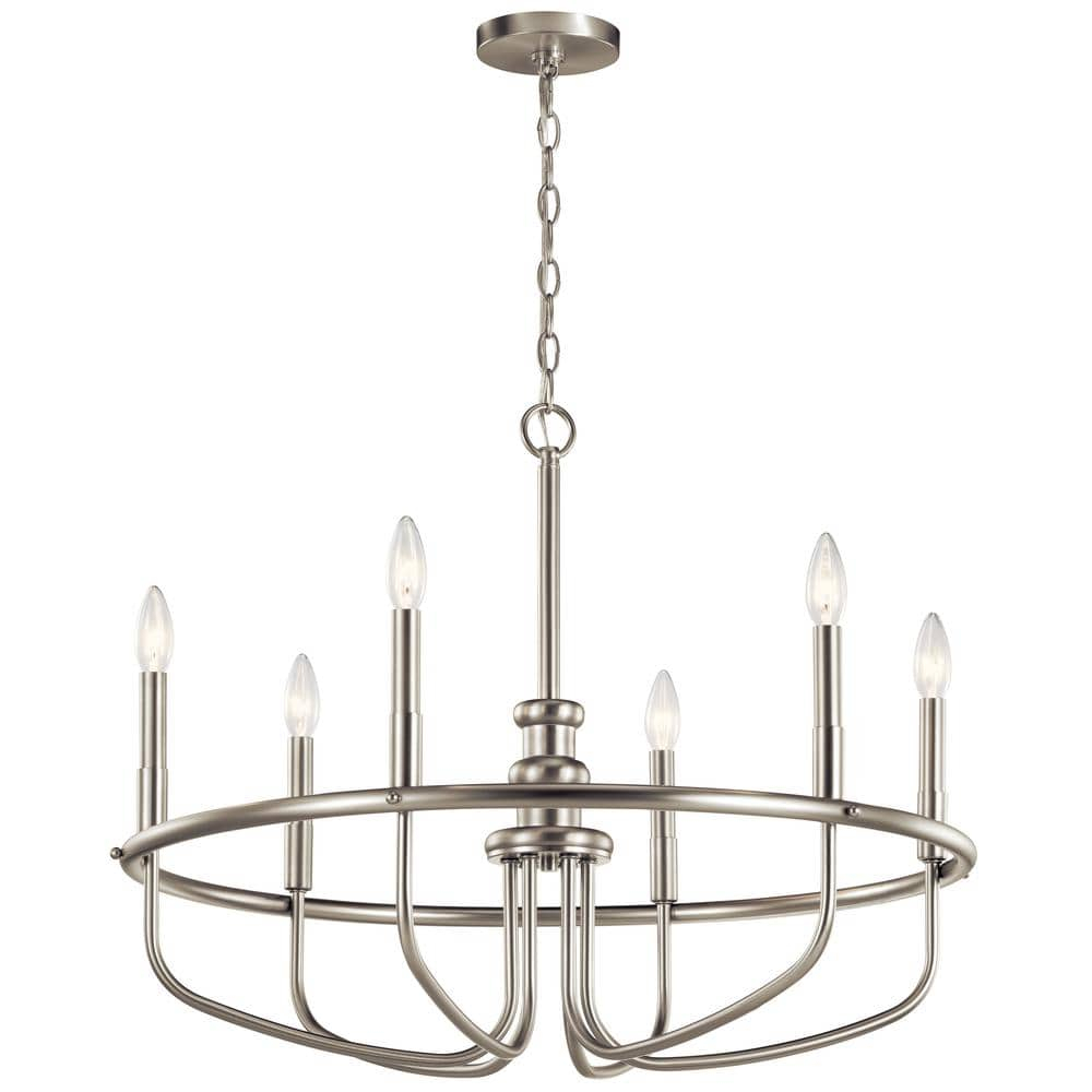 Kichler Lighting Capitol Hill 6 - Light Chandelier in  Brushed Nickel