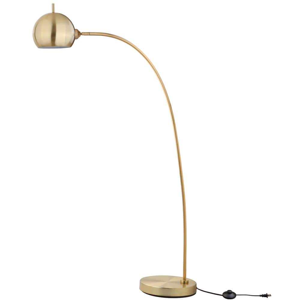Safavieh Belami 66 in. H Modern Glam Curved Floor Lamp, Gold