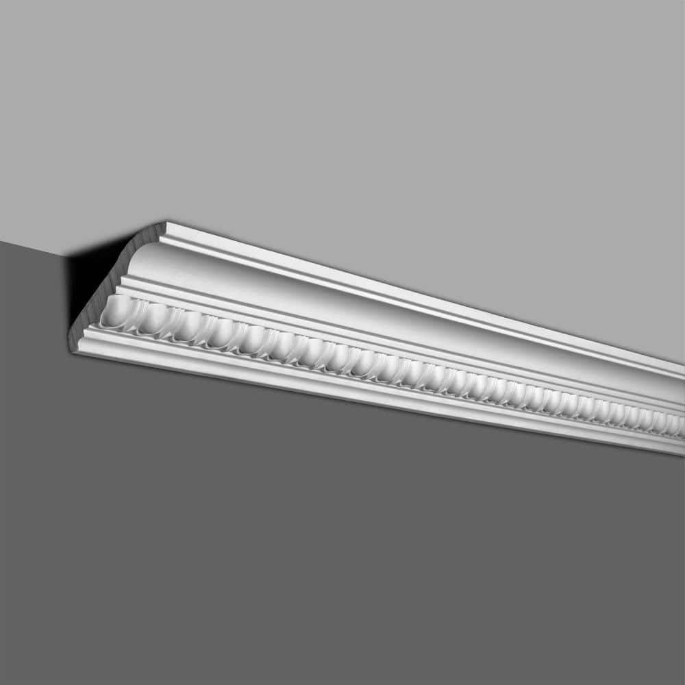 2-3/4 in x 3-1/8 in x 6 in Long Egg and Dart Polyurethane Crown Moulding Sample