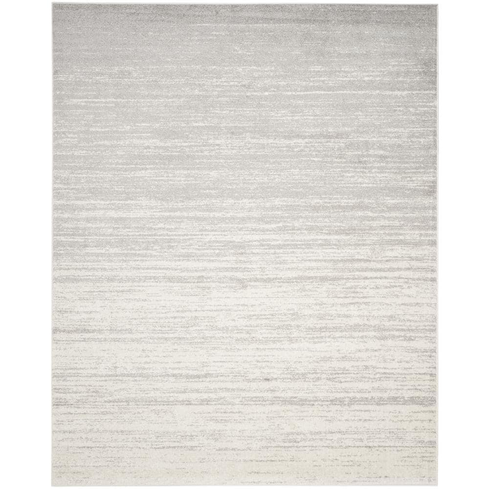 SAFAVIEH Adirondack Esmond Striped Area Rug, Ivory/Silver, 10' x 14'