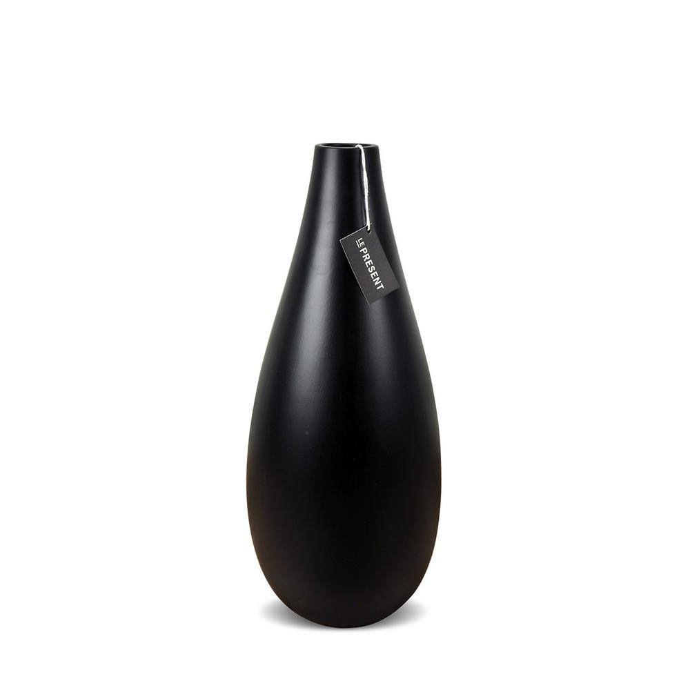 Drop Slim Short Ceramic Vase