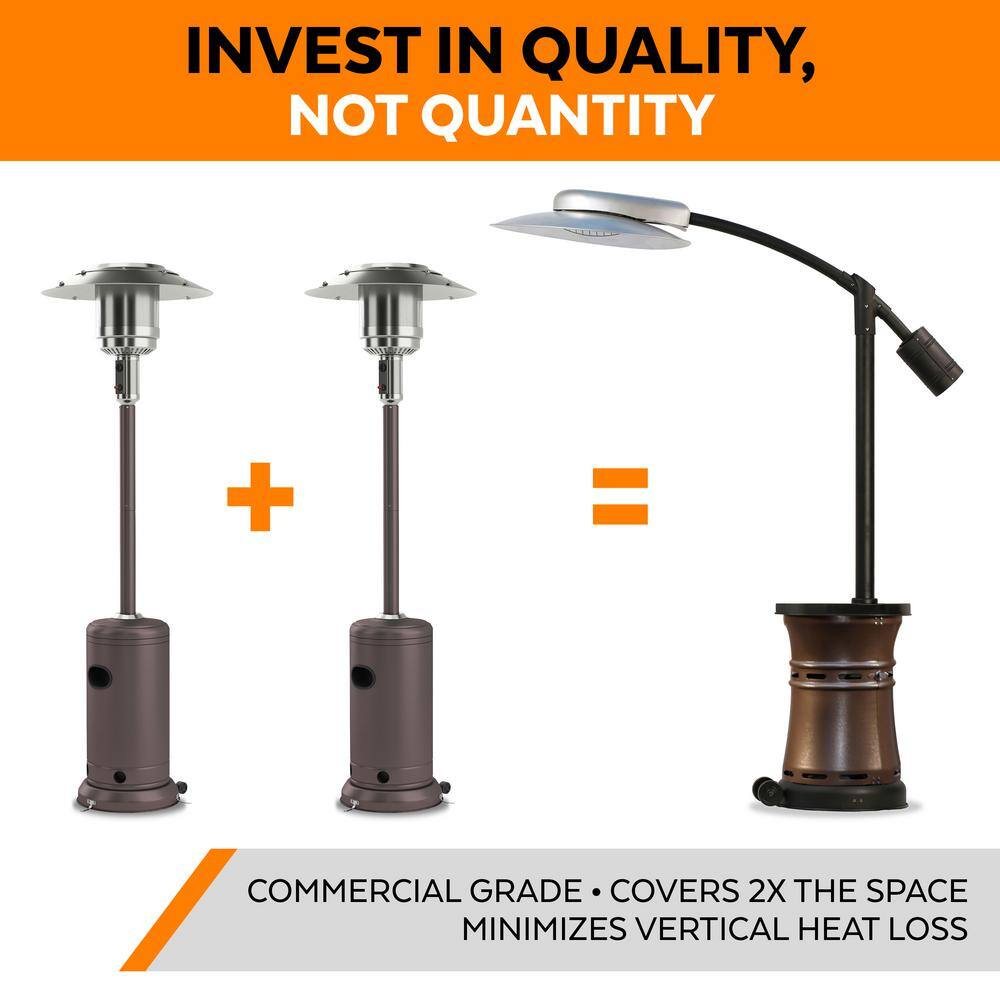 ARC 32,000-BTU Cantilever Designed Portable Radiant Infrared Outdoor Patio Heater; 7 ft. 10 in. Height, Propane Powered