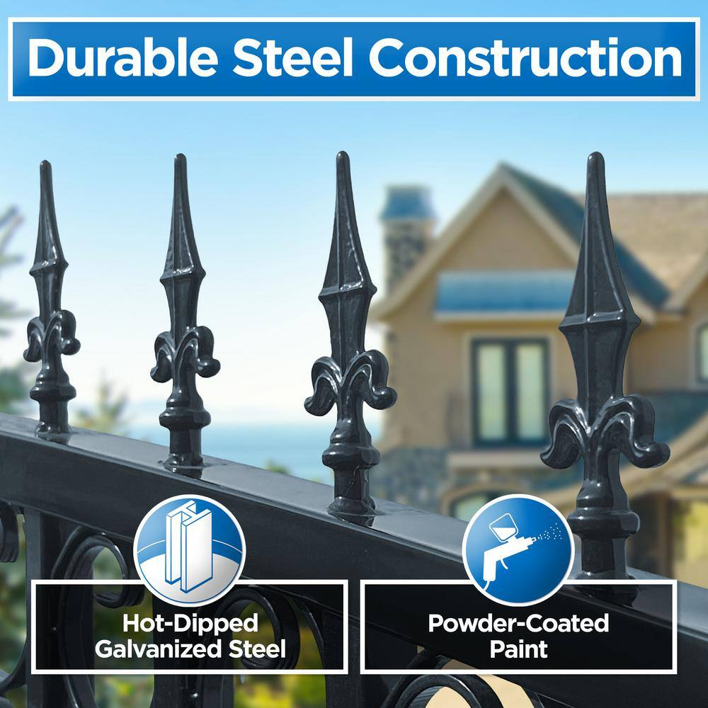 ALEKO DG16MUND Steel Dual Swing Driveway Gate - MUNICH Style - 16 x 6 Feet