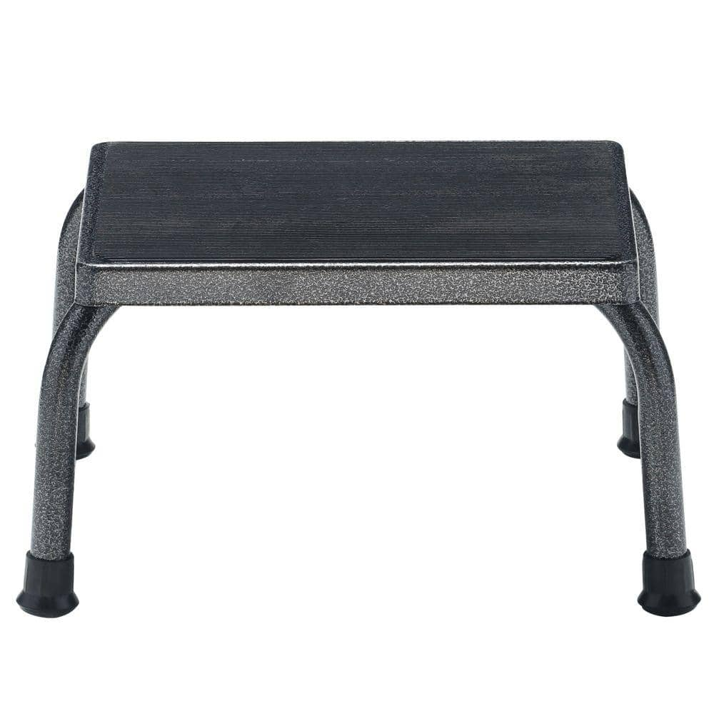 Drive Medical Step Stool, Steel Frame, Ribbed Rubber Platform, 9 Inches High, 11 x 14 Inch Platform, 300 lbs. Weight Capacity