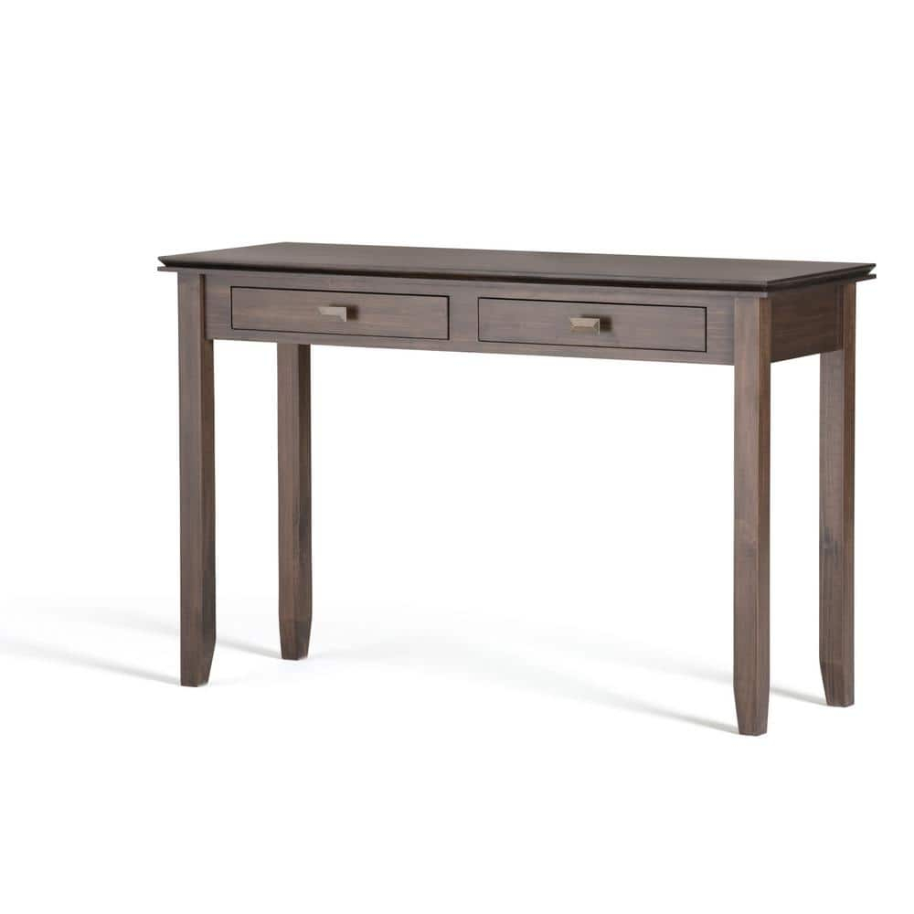 Simpli Home Artisan Wood 46" Transitional Console Sofa Table in Natural Brown