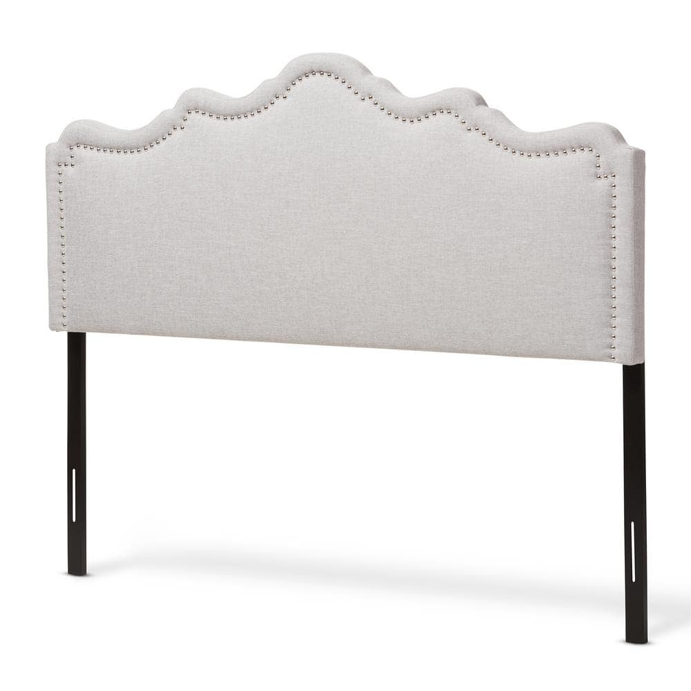 Baxton Studio Nadeen Modern and Contemporary Greyish Beige Fabric Queen Size Headboard