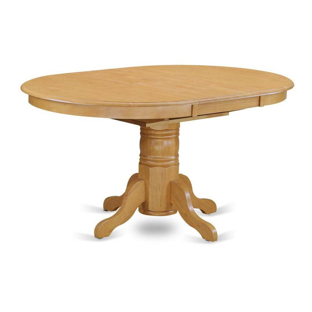 East West Furniture Avon 7-piece Wood Table and Dining Chair Set in Oak