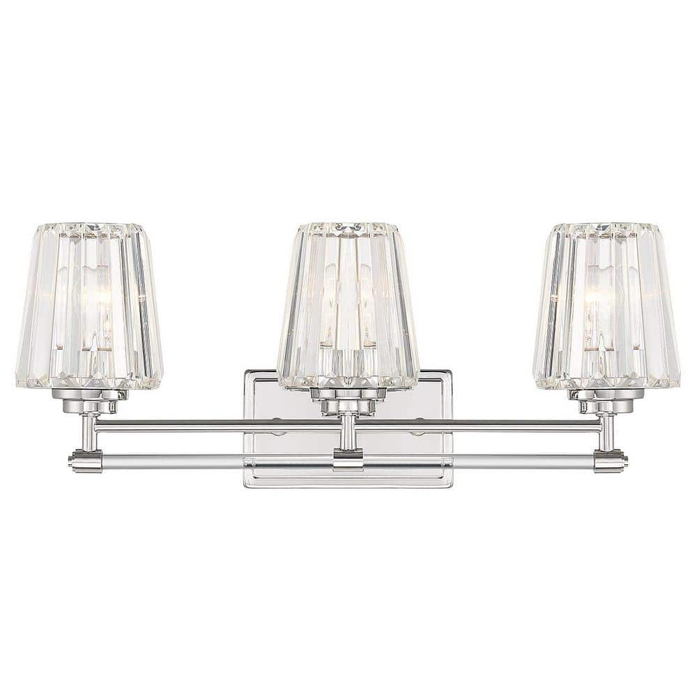 Savoy House Garnet 3 - Light Vanity in  Polished Nickel