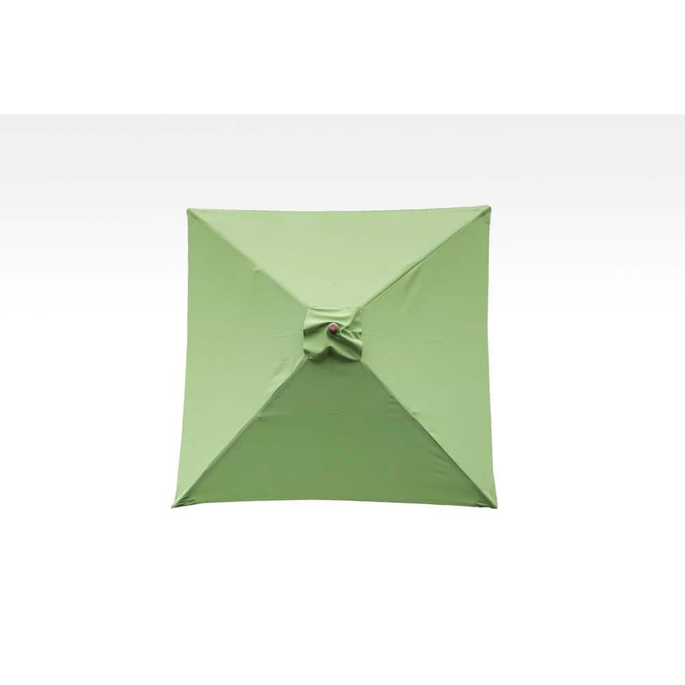 DestinationGear Classic Wood 6.5' Square Patio Umbrella, Lime
