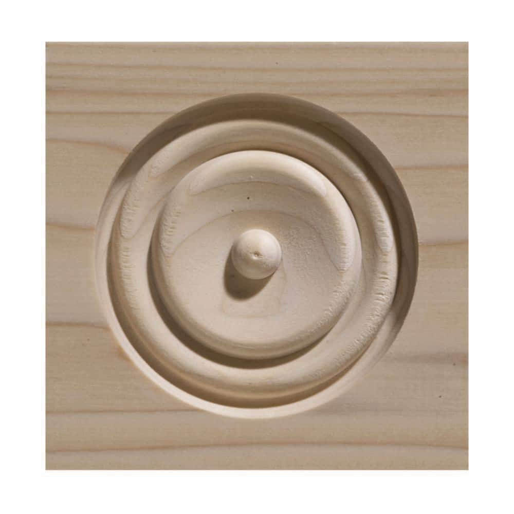 4.5'' H x 4.5'' W x 0.82'' D Wood Rosette Applique