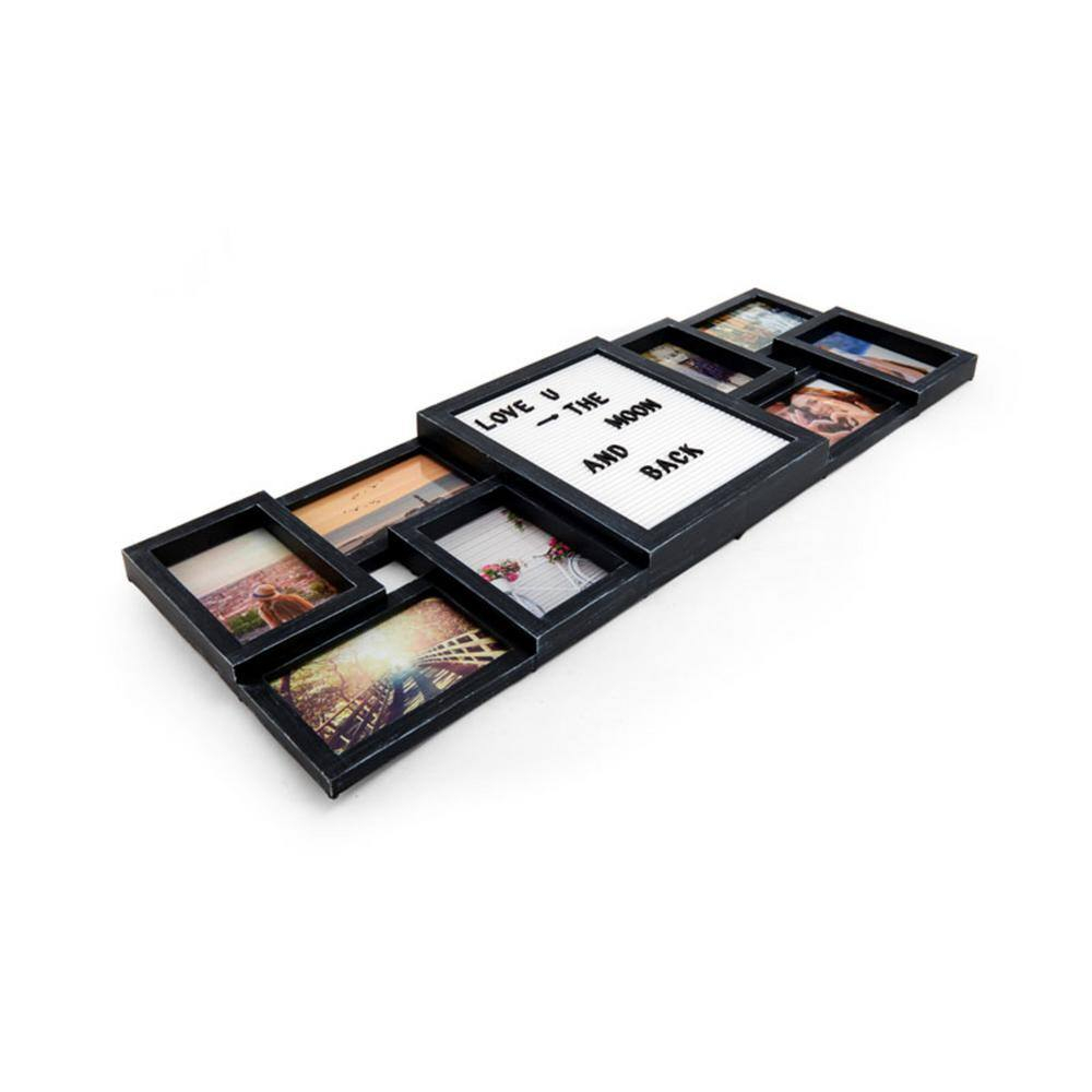 Melannco 8-Opening 4 x 6/6 x 4 Distressed Collage Picture Frame 8 Count
