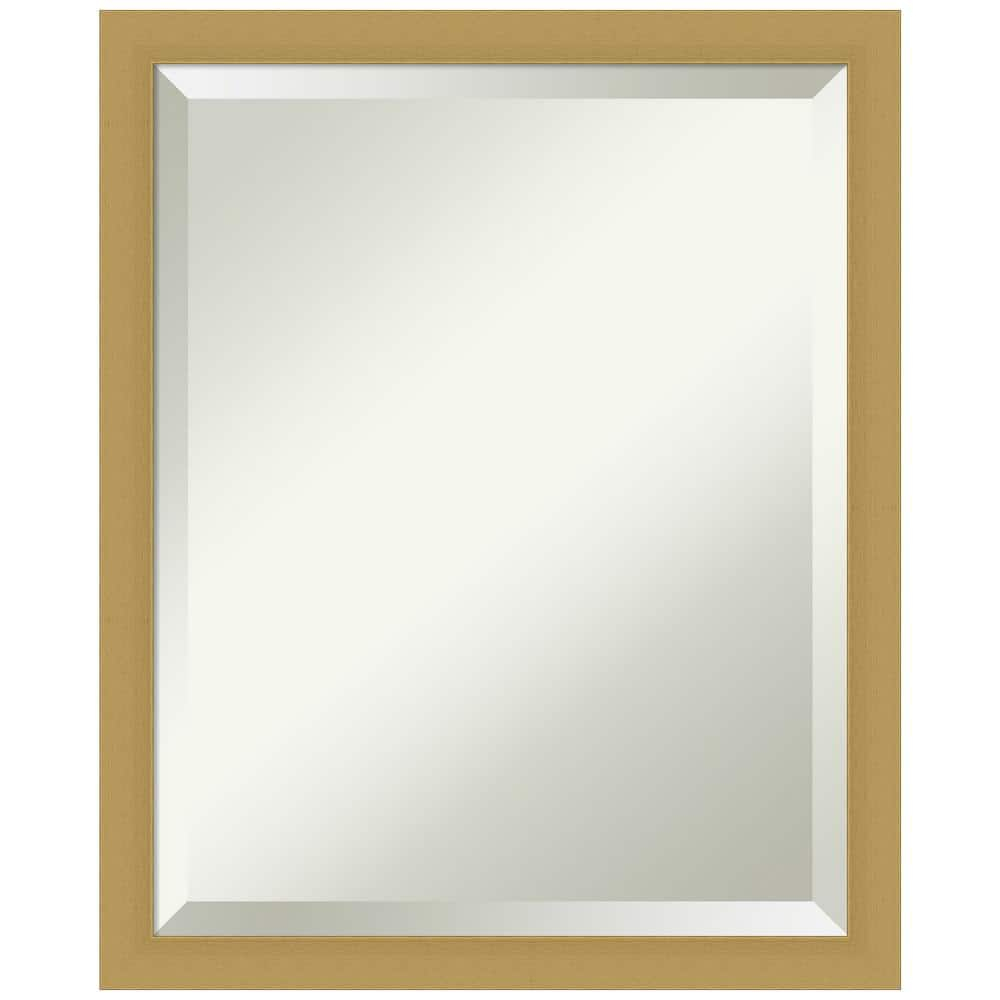 Amanti Art Grace Brushed Gold Narrow Framed Wall Mirror - 18 x 22 in