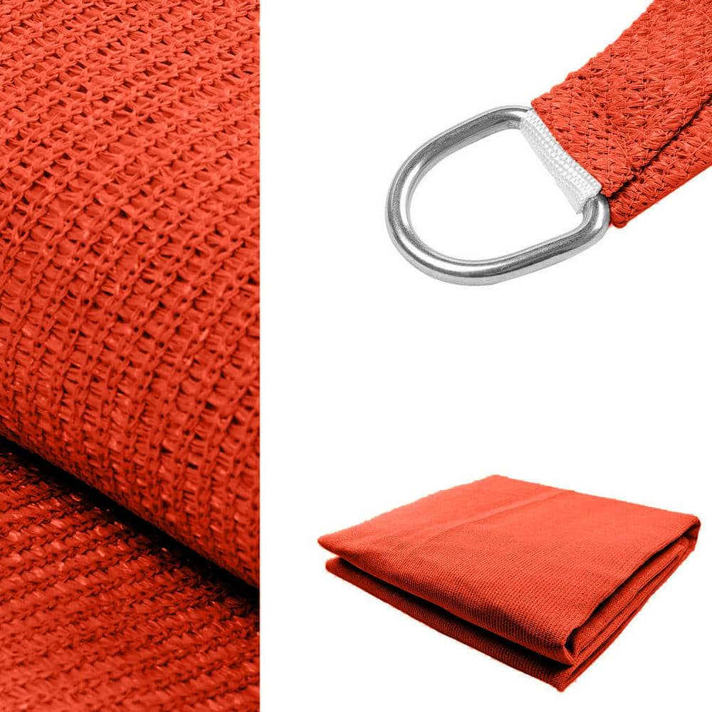Boen  Square Sun Shade Sail Canopy Awning UV Block for Outdoor Patio Garden and Backyard - Red - 10'x10'