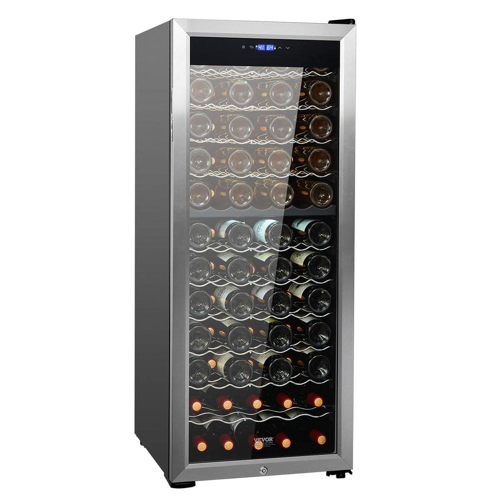 80-Bottle Wine Cooler, Dual Zone and Dual Temperature Wine Fridge Freestanding Refrigerator with Circulating Air-cooling