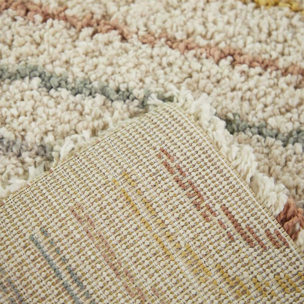 Himalaya Sherpa-Inspired Cream 4'x6' Easy-Care Kids Area Rug