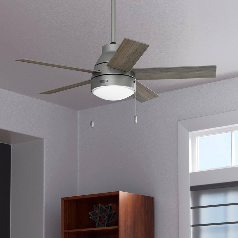 44" Elliston 5 - Blade Standard Ceiling Fan with Pull Chain and Light Kit Included