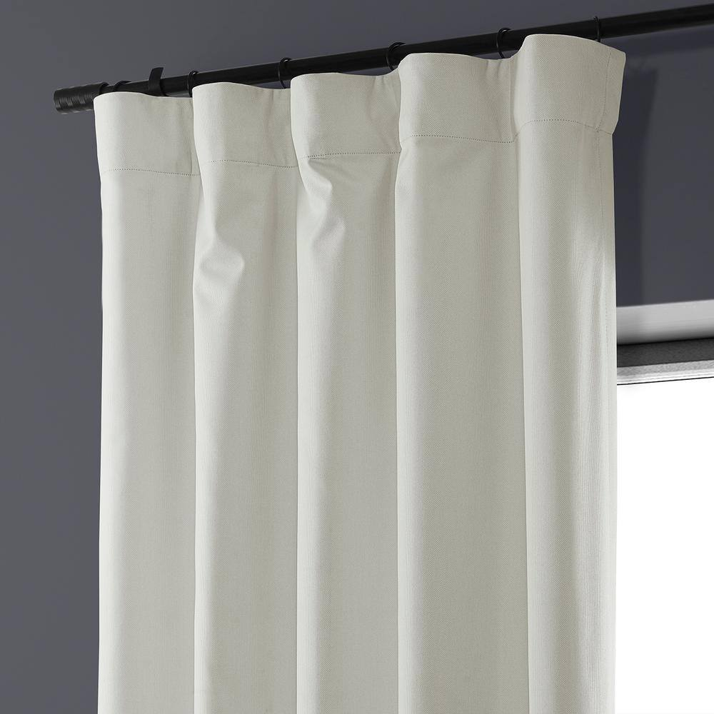 Exclusive Fabrics  Performance Linen Hotel Blackout Curtain (1 Panel) 50 X 84 - Off White