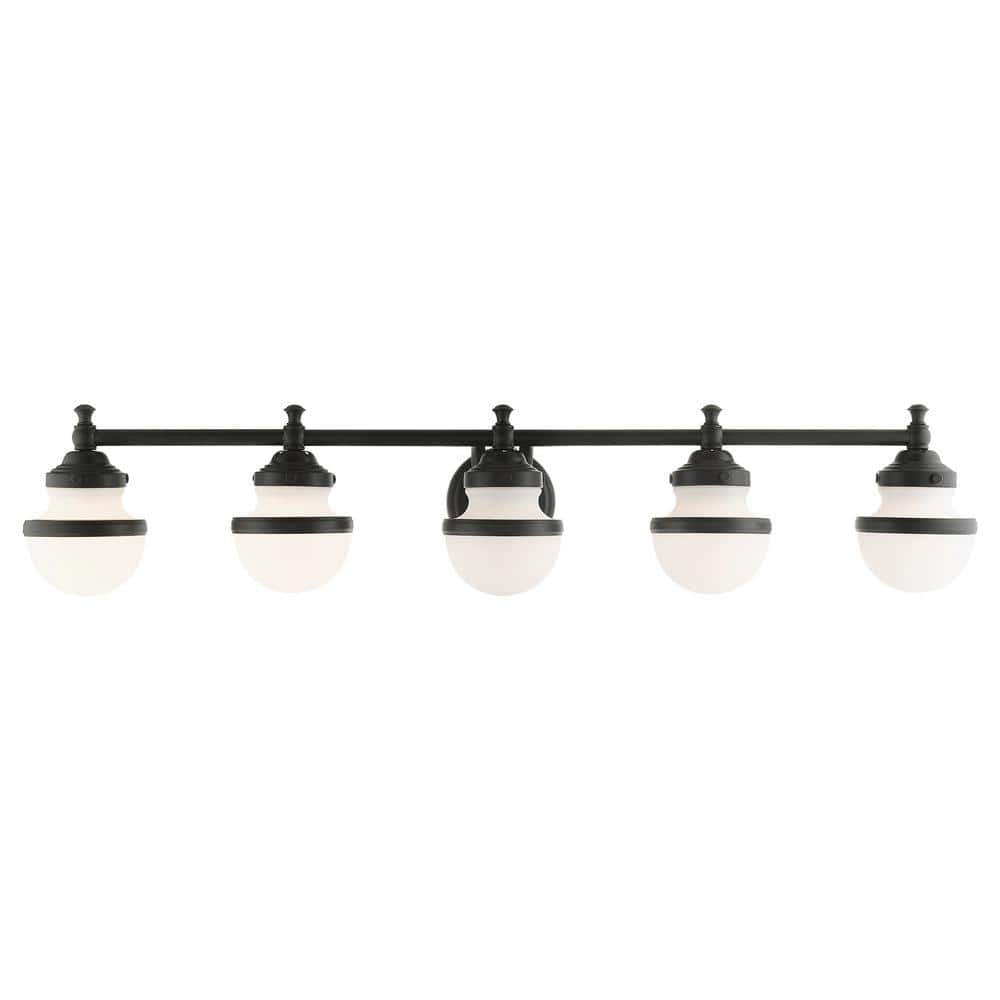 Livex Lighting Oldwick 5 - Light Vanity in  Black