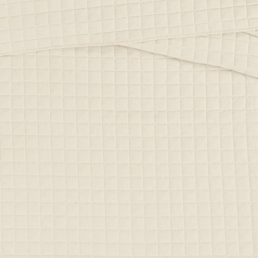 Natural Cotton Reversible King Quilt Set