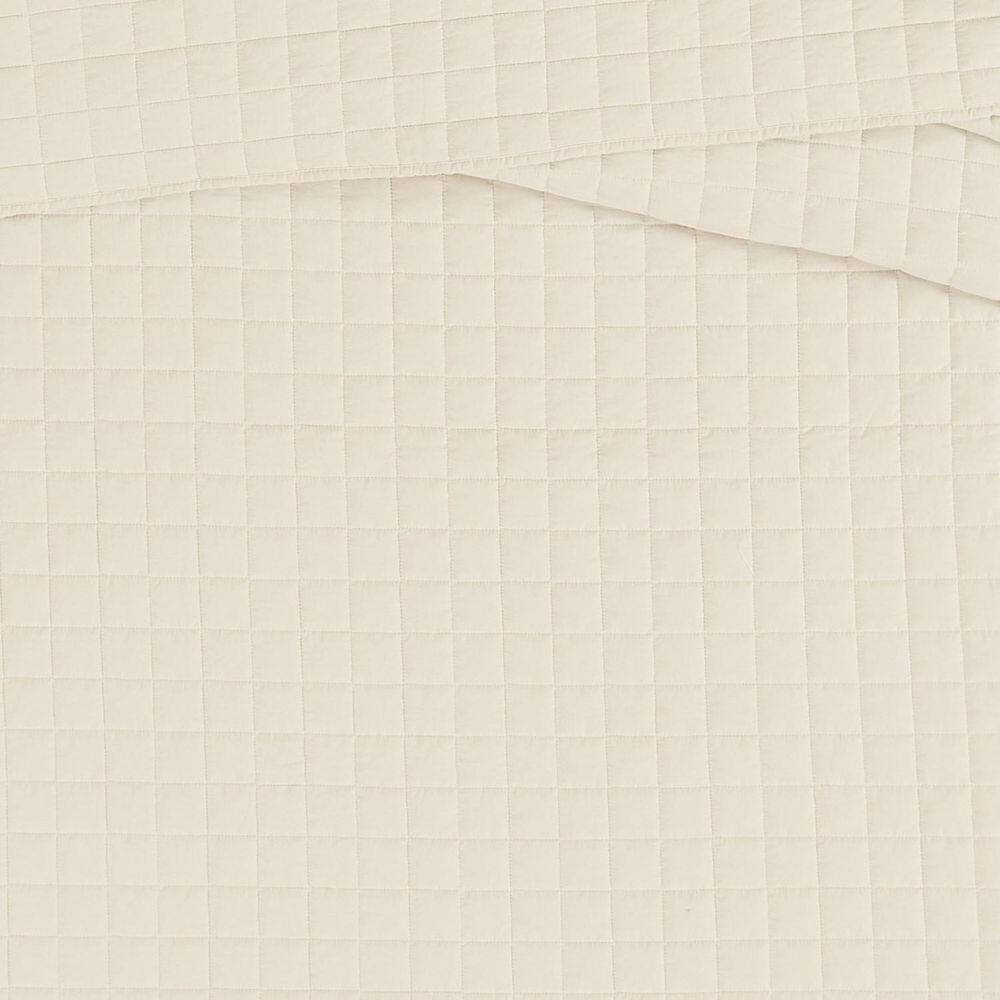 Natural Cotton Twin Quilt Set with Percale Weave