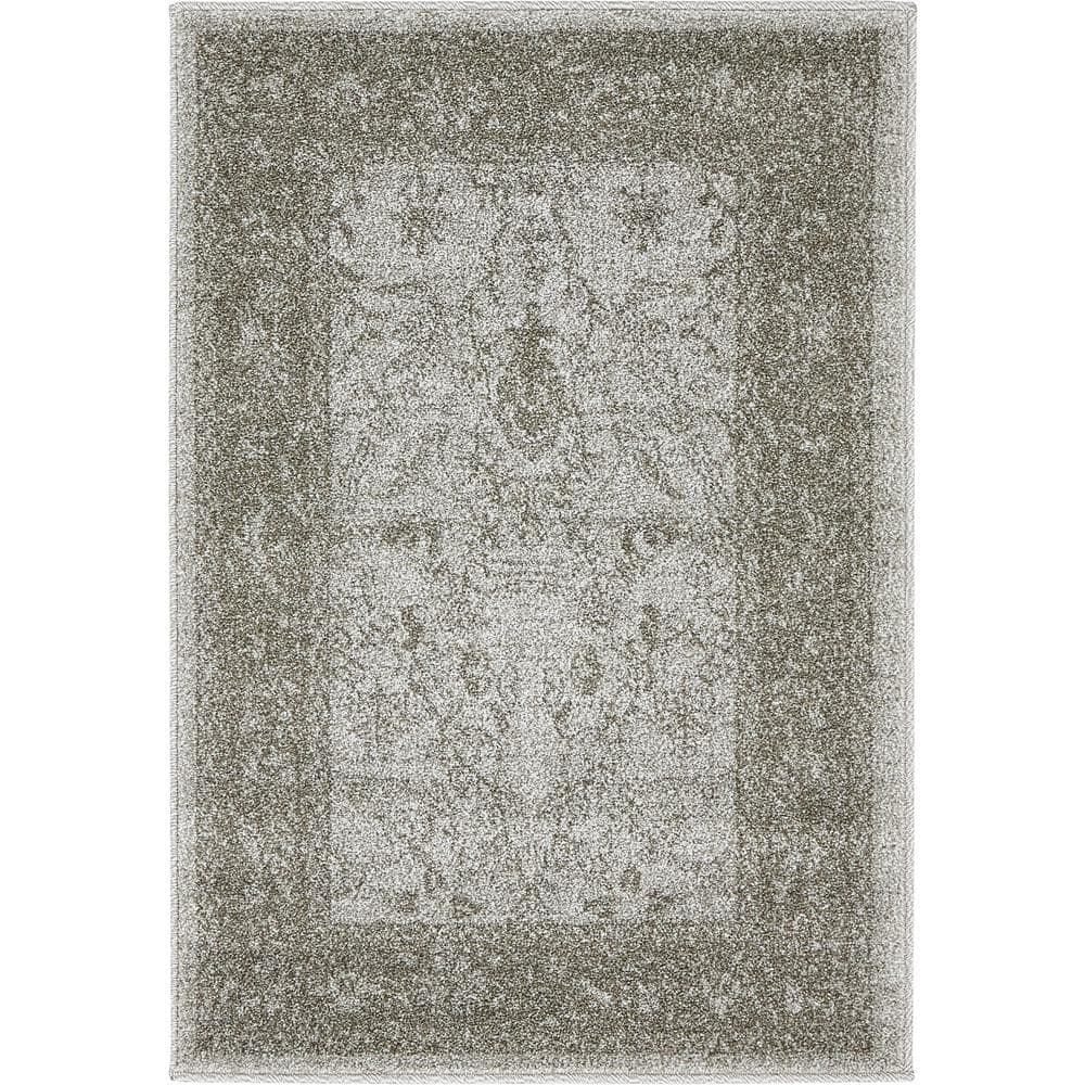 La Jolla Floral Light Gray 2' 2 x 3' 0 Area Rug
