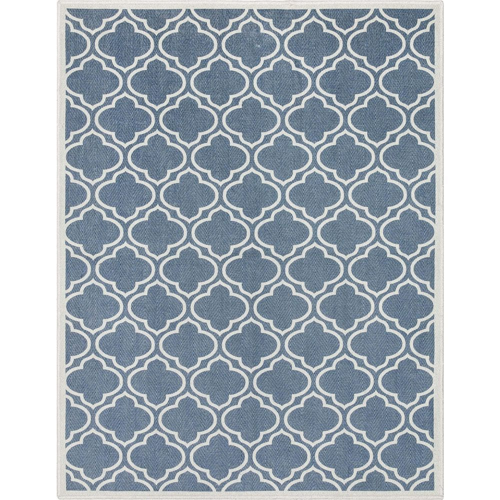 Well Woven Apollo Lattice Modern Moroccan Charcoal Grey 3'3" x 5' Machine Washable Area Rug