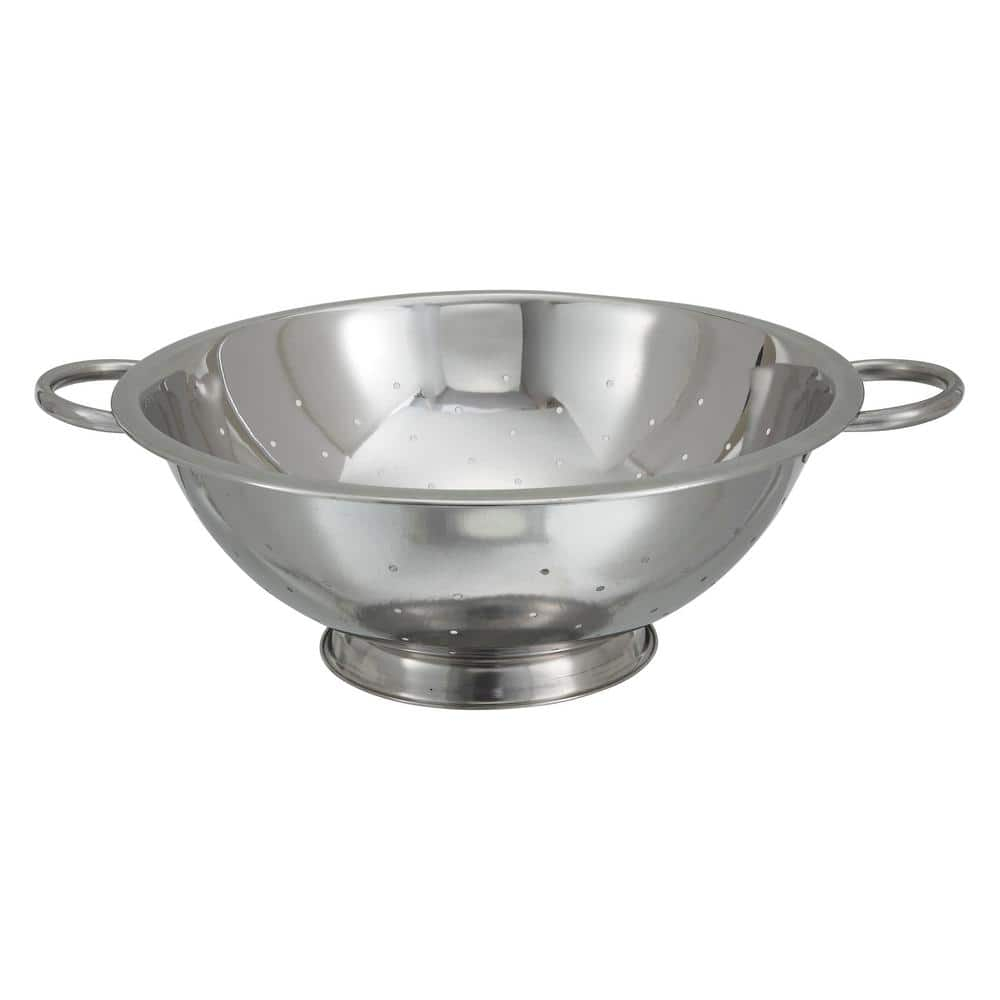 Winco Colander, Stainless Steel, with Handles, 8 Quart