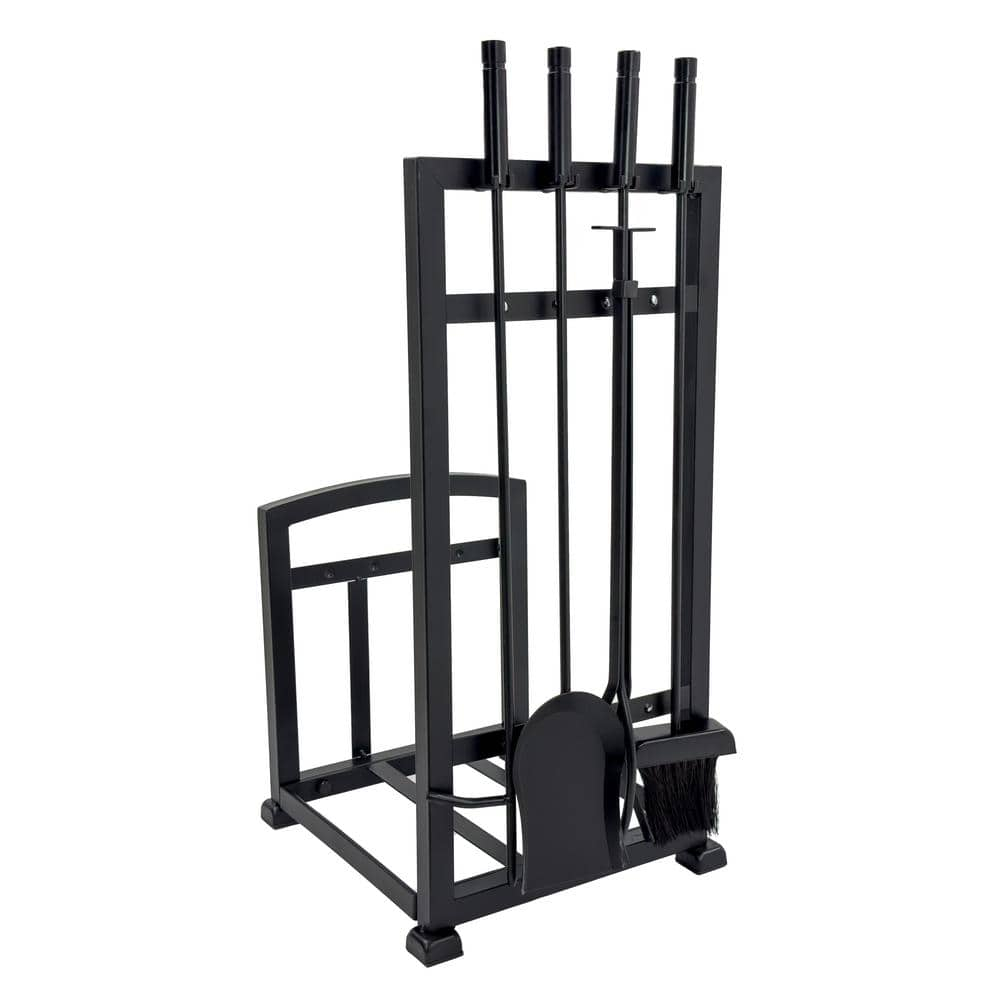 Pleasant Hearth FA338LT Harper Steel Log Rack with Tools