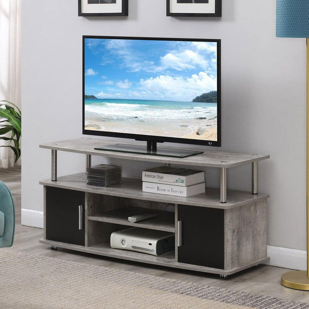 Convenience Concepts Designs2Go Monterey TV Stand, Faux Birch/Black