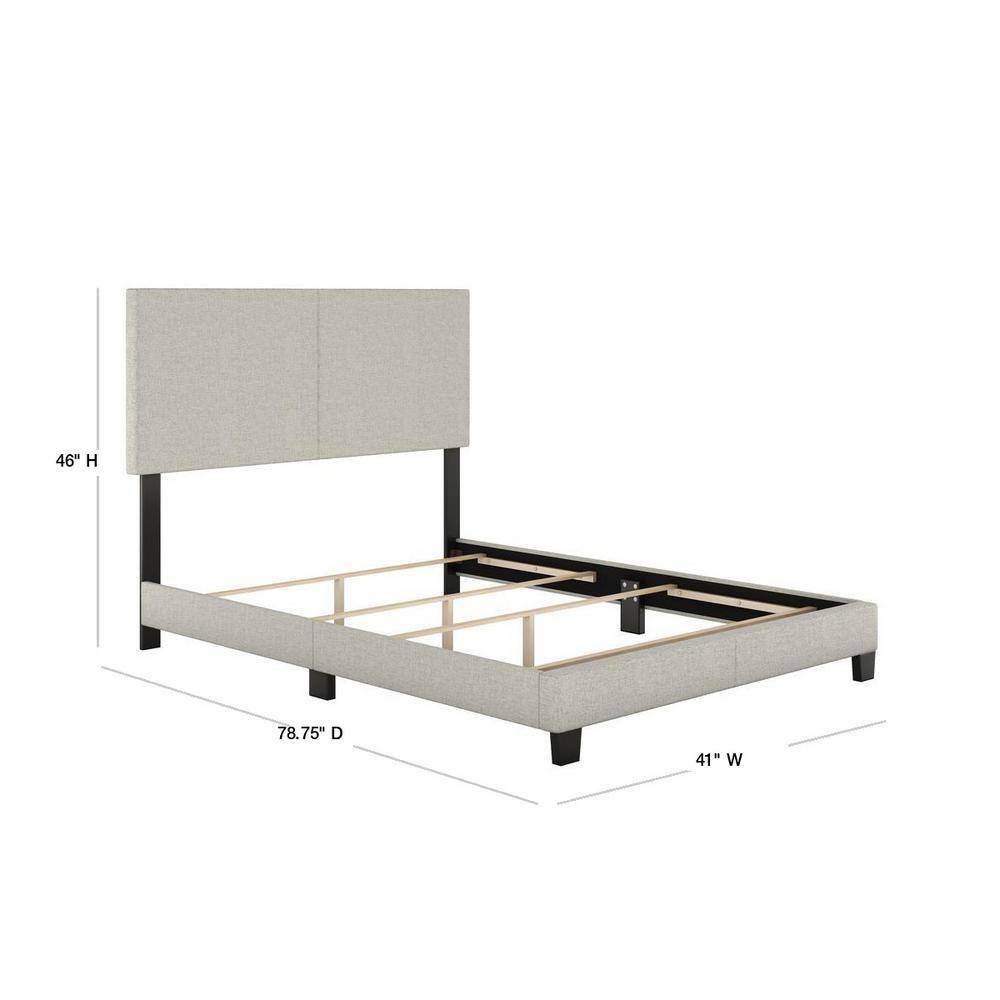 Boyd Sleep MIL897TW Mateo Linen Upholstered Platform Bed